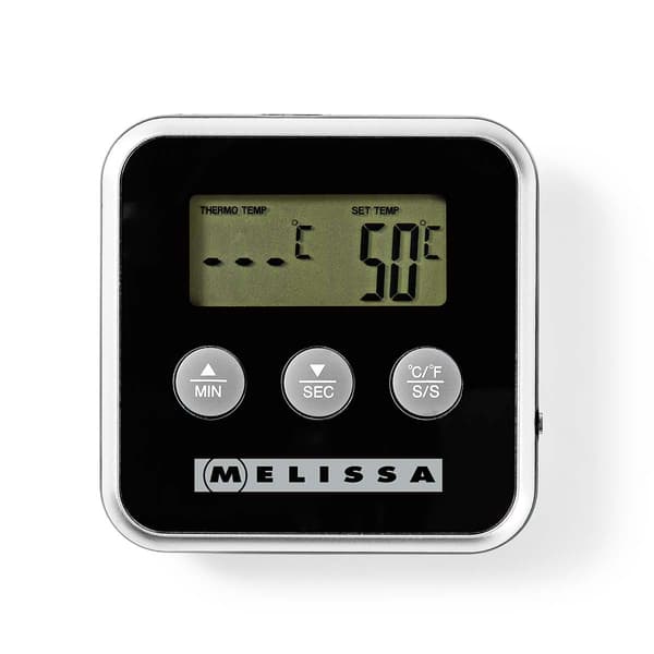 MELISSA Kötttermometer 16310241 0-250 °C Timer Alarm LCD
