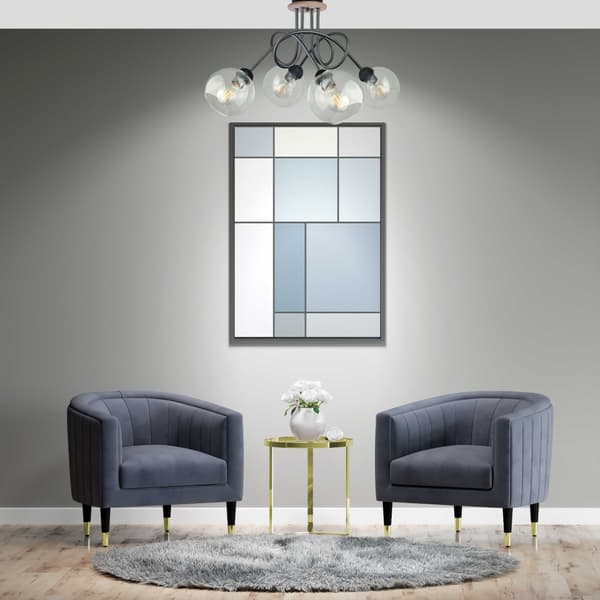 Loftlampe 4xE27 EVIE SORT/TRÆ