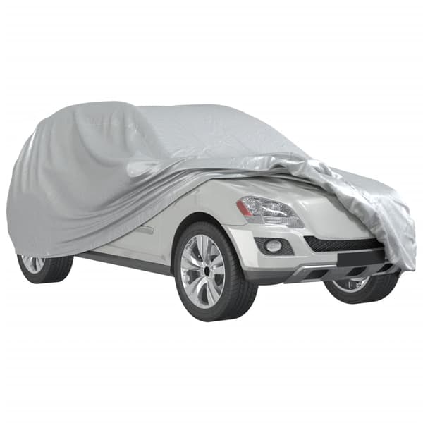 vidaXL SUV bilovertræk med stropper, komplet, sølv, L