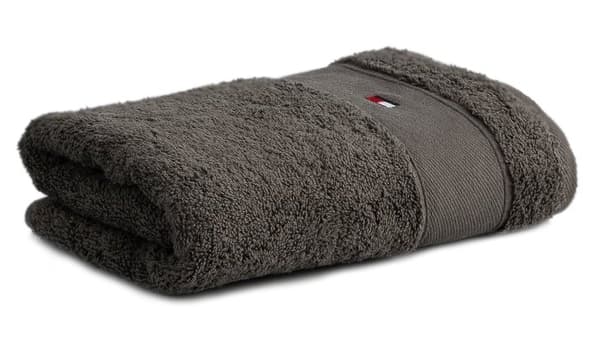 TOMMY HILFIGER badhandduk 50x100 cm grå bomull liten TH