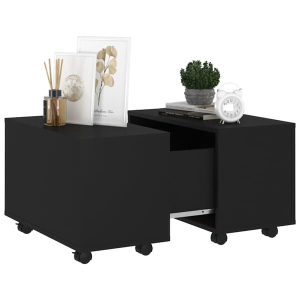 vidaXL sofabord, sort, 60x60x38 cm, træbaseret materiale