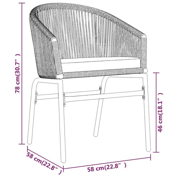 vidaXL Trädgårdsmöbelset 3 delar svart