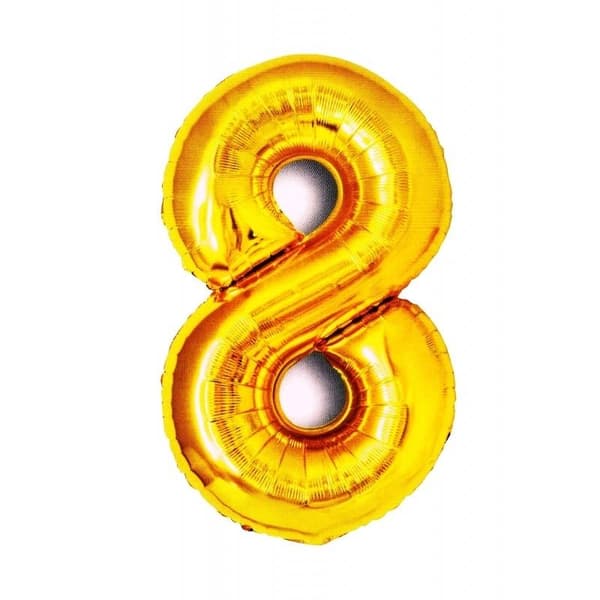 Guldfolieballon 8