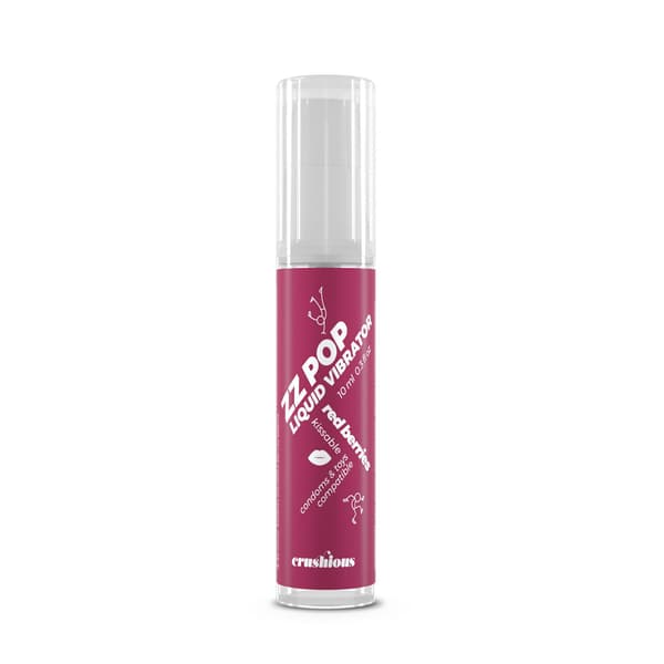 CRUSHIOUS ZZ POP VÆSKEVIBRATOR RØDE BÆR AROMA 10ML