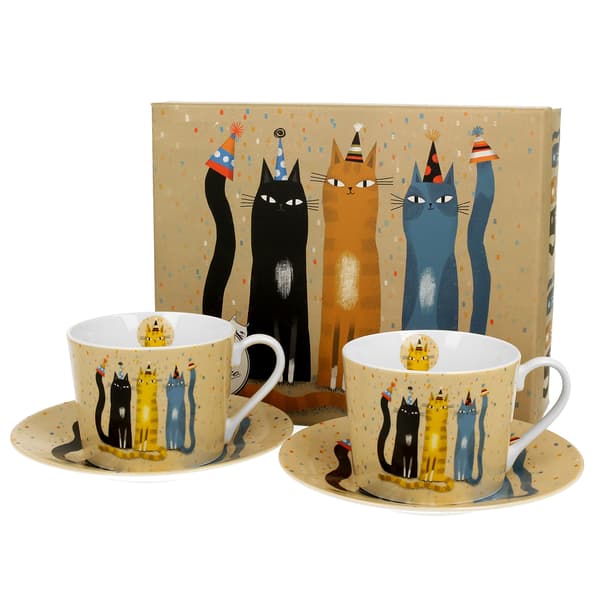 2 kopper og underkopper Cat World fest 230 ml