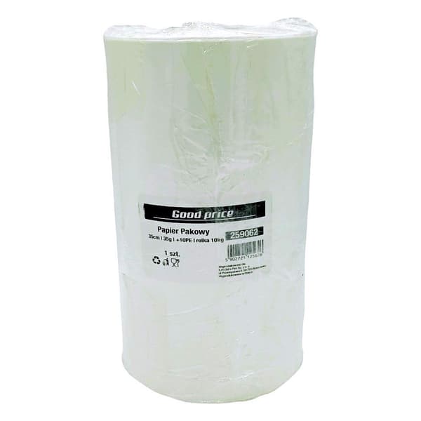 Presentpapper 35 cm, 35 g + 10 PE-rullar 10 kg vitt