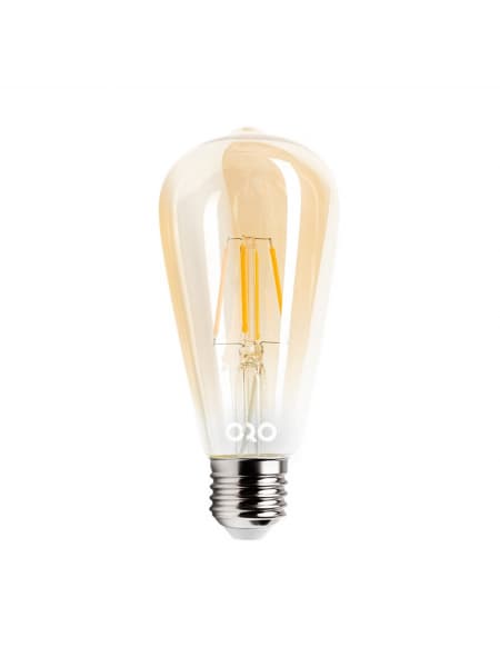 Lamppu ORO-E27-ST64-FL-AMBER-1.3W-WW, 2700K
