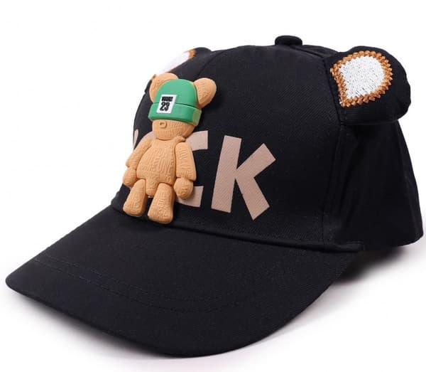 3D SORT BJØRN BASEBALL CAP YO! 50/54 £031G