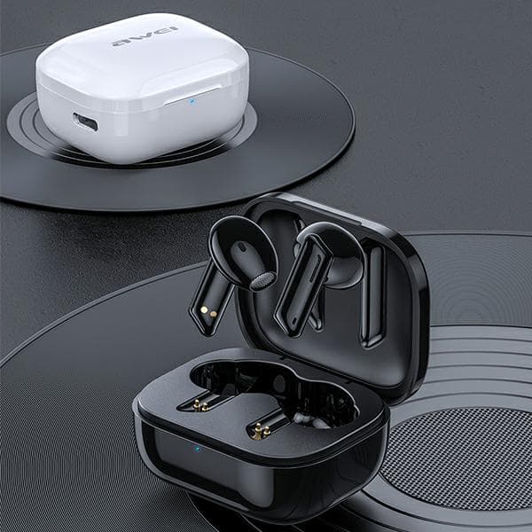 AWEI Bluetooth 5.1 T36 TWS hörlurar + dockningsstation svarta