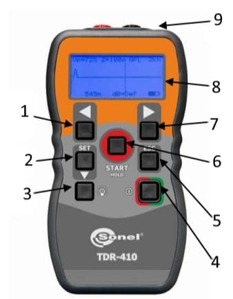 SONEL TDR-410 Reflektometer Kabelfelsökare + Tillbehör