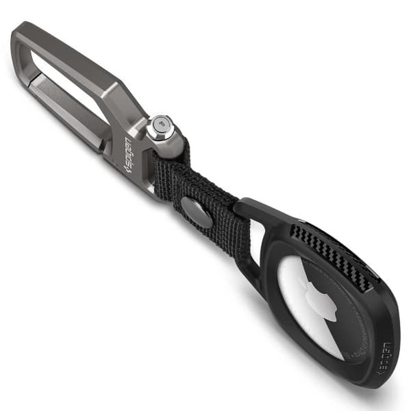 Spigen Rugged Armor -kotelo Apple AirTag -puhelimelle, musta