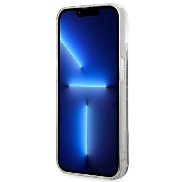 Karl Lagerfeld Liquid Glitter Monogram-cover til iPhone 14 Pro Max, sort