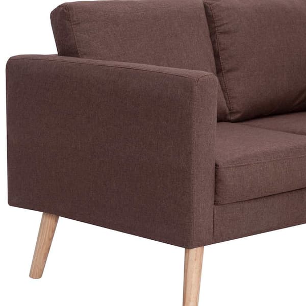 vidaXL 2-personers stofsofa, brun