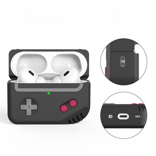 Pansret etui til Apple Airpods Pro 2, Retro konsol, sort