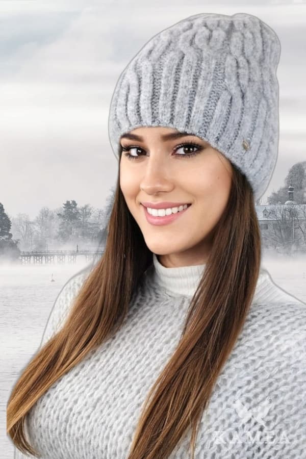 GIZMA fluffig vinterfleecehatt, grå