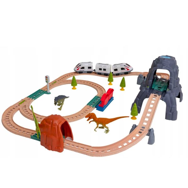 Dinosaur Park elektrisk togsæt med lys og lyde 76 cm