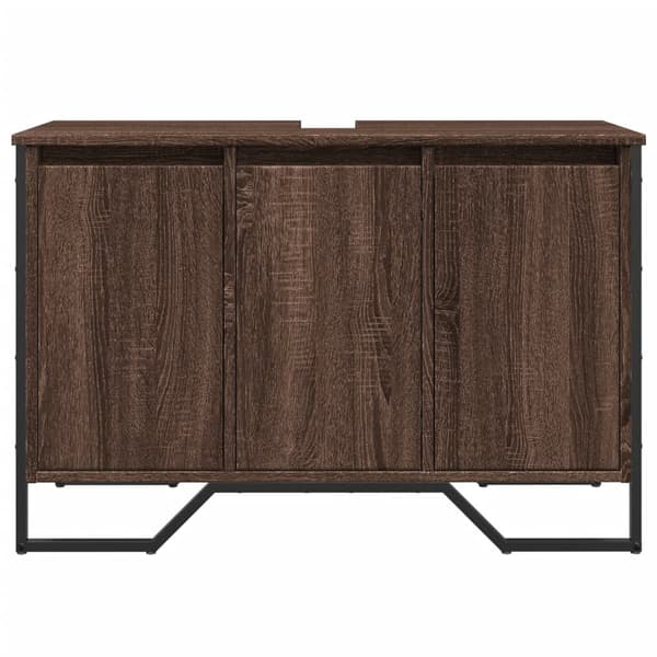 vidaXL håndvaskskab brun eg 91x35x60 cm
