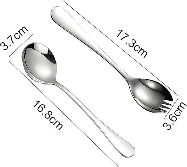 Salatbestiksæt, 4 dele, 304 rustfrit stål