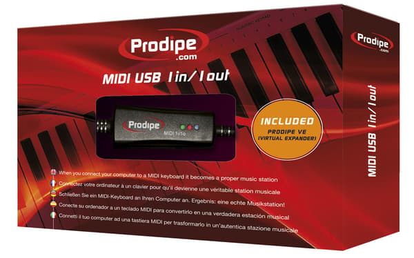 Prodipe Midi 1i1o - midi-USB-liitäntä