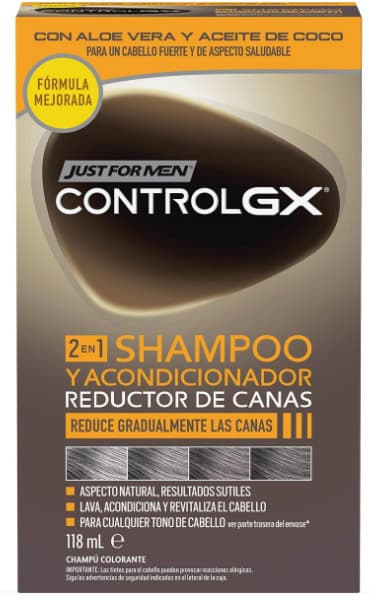 Just for Men Control Gx Shampoo og Balsam til Reducerende Grå Hår 118 ml