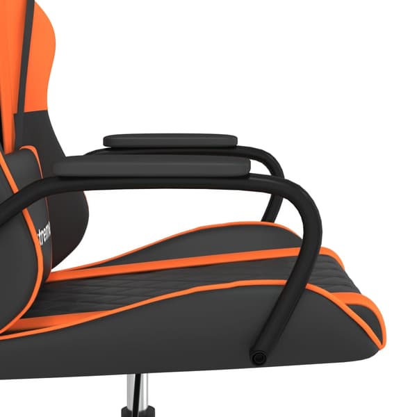 vidaXL gamingstol, sort og orange, kunstlæder