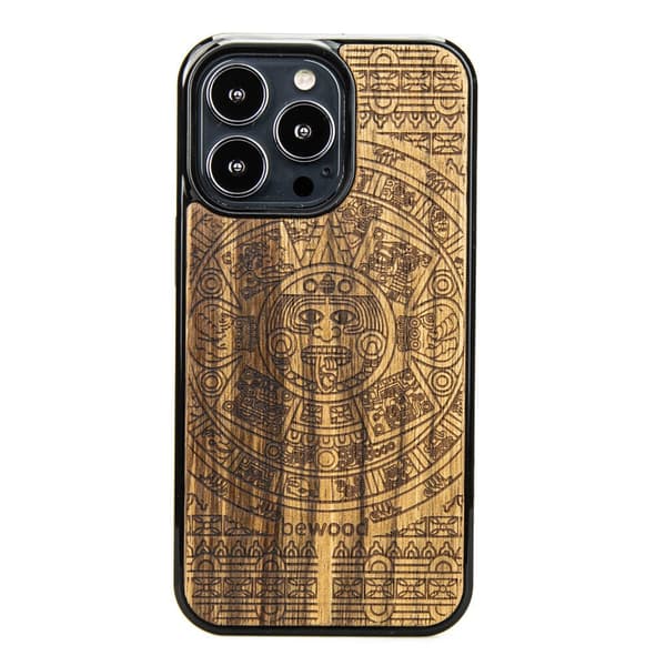 Træetui til iPhone 13 Pro AZTEC KALENDER LIMBA