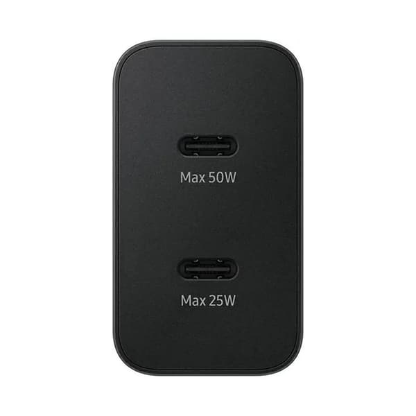 Samsung Strømadapter Duo 2x USB-C 50W Vægoplader - Sort