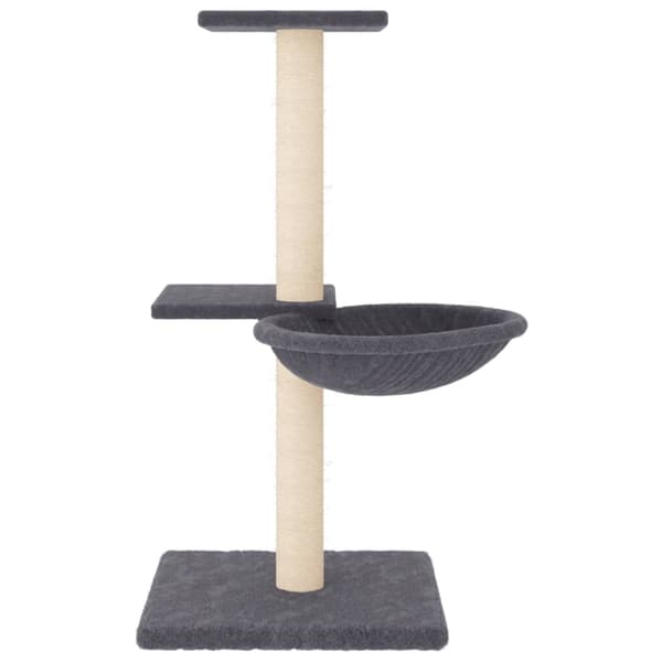 vidaXL kradsetræ til katte med sisalstolper mørkegrå 72 cm