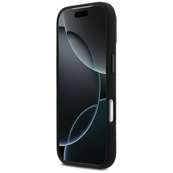 BMW M Silicon Tricolor Line MagSafe -kotelo iPhone 17 Prolle, musta