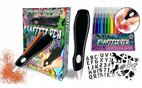GRAFFITI tuscher tuscher til airbrush/tekstiler - Graffiti Pen 12 stk.