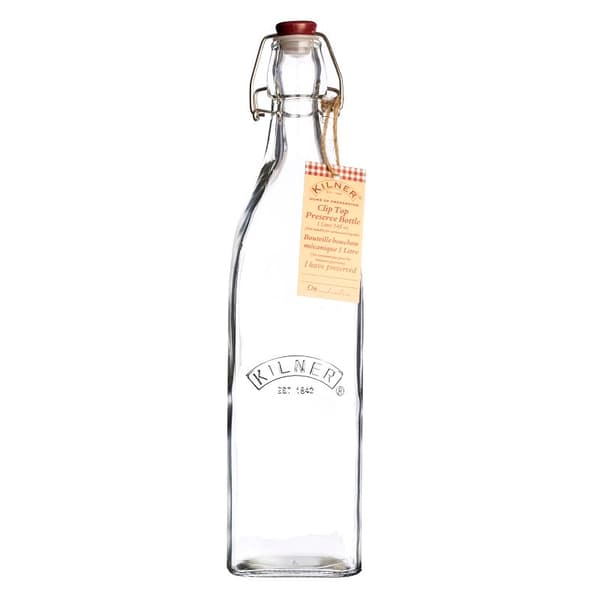1L flaskeklemme med låg / Kilner