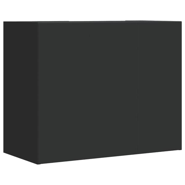 vidaXL vægskab sort 75x35x60 cm træbaseret materiale