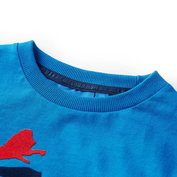 Barn långärmad T-shirt, koboltblå, 104
