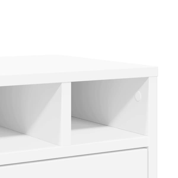 vidaXL printerstativ hvid 40x32x22,5 cm