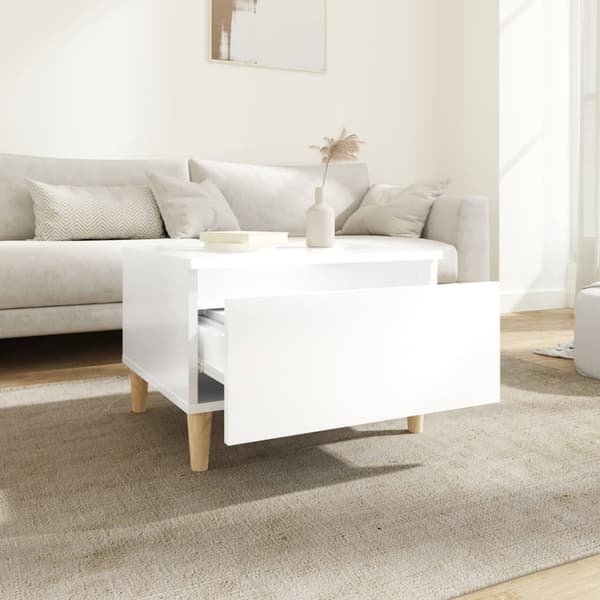 vidaXL Sidobord blankt vitt 50x46x35 cm