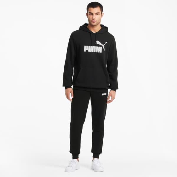 Puma Ess Big Logo Hættetrøje sort [586688 01] s