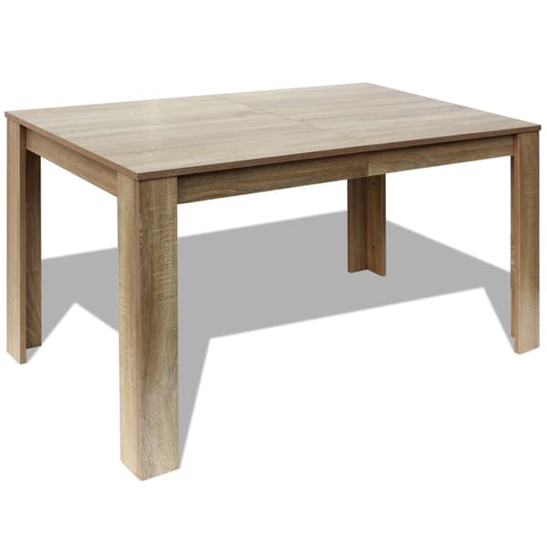 vidaXL spisebord, 140x80x75 cm, egetræsfarve