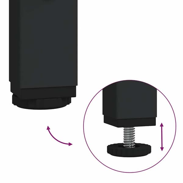 vidaXL konsolbord sort 75x22,5x75 cm