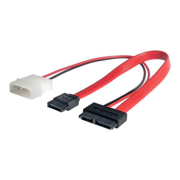 SATA SlimLine -sovitin - SATA Molex Akyga AK-CA-45 CD-DVD-aseman signaalikaapeli