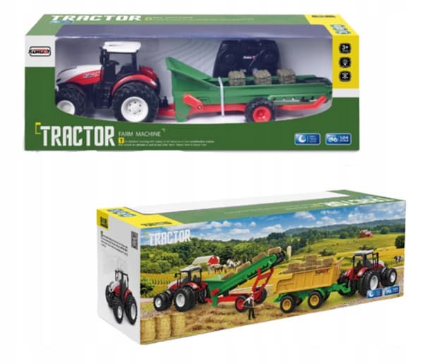 Traktor med släpvagn R/C 49x17x1 0203
