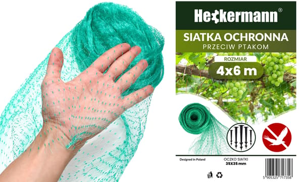 Heckermannin lintusuojaverkko 4x6m