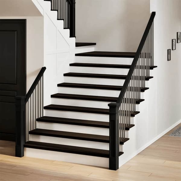 vidaXL trappetrin 2 stk. brun 110x30x2 cm massivt egetræ