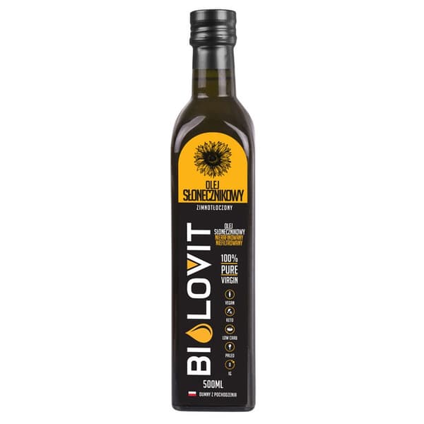 Bilovit - Kallpressad solrosolja - 500 ml