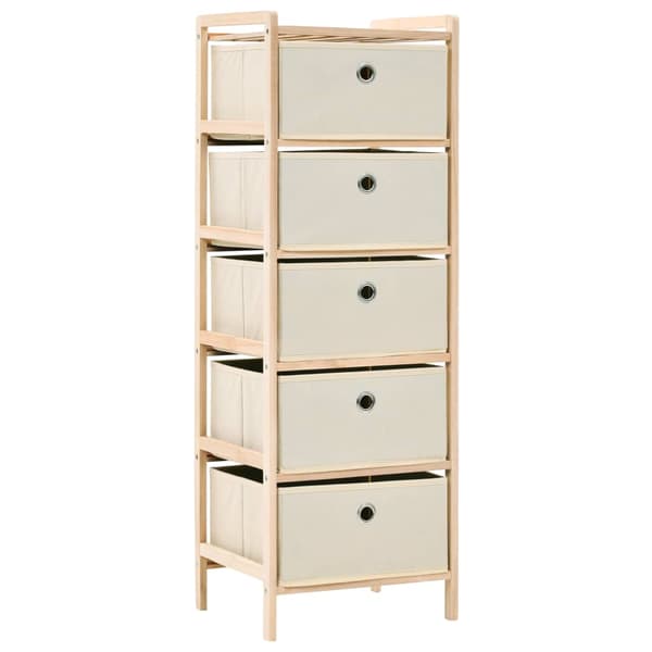 vidaXL Hylly 5 kangaskorilla setripuu beige