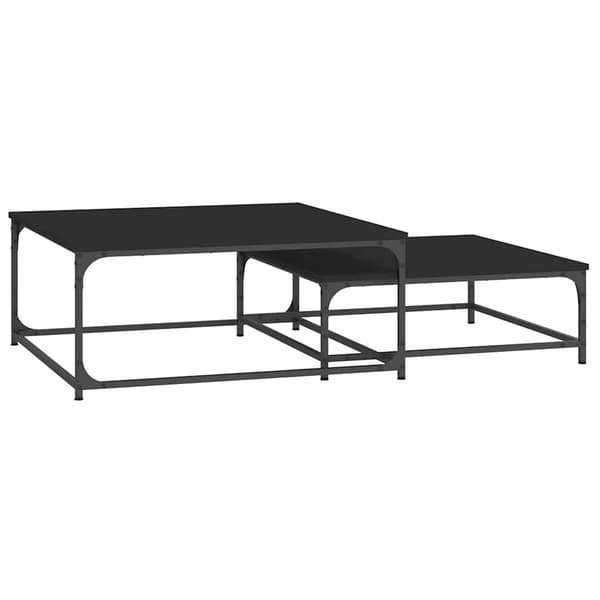 vidaXL Soffbord, 2-delade, svarta