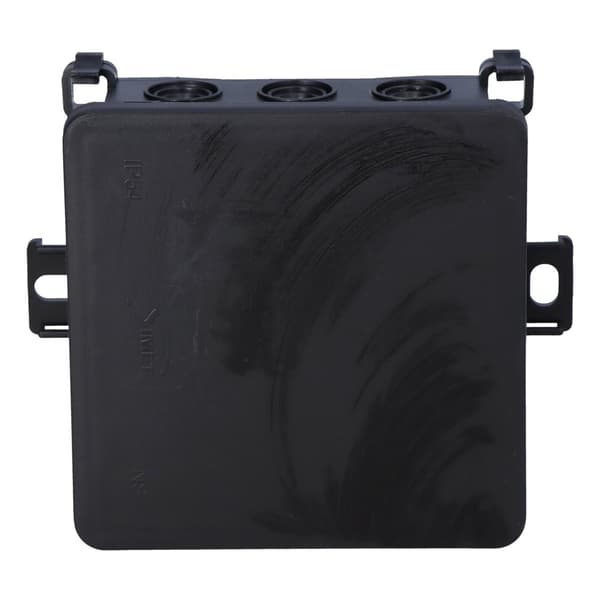 NS7 FASTBOxHOOK vægmonteret installationsboks, 100x100x40mm, sort
