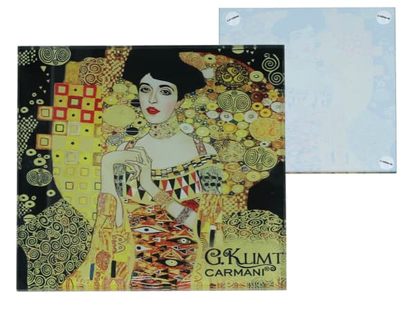 Carmani, glasunderlägg ca 11,5x11,5 cm - Gustav Klimt/Adele