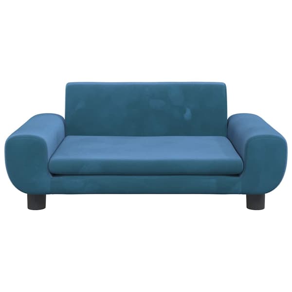 vidaXL Barnsoffa blå 70x45x33 cm sammet