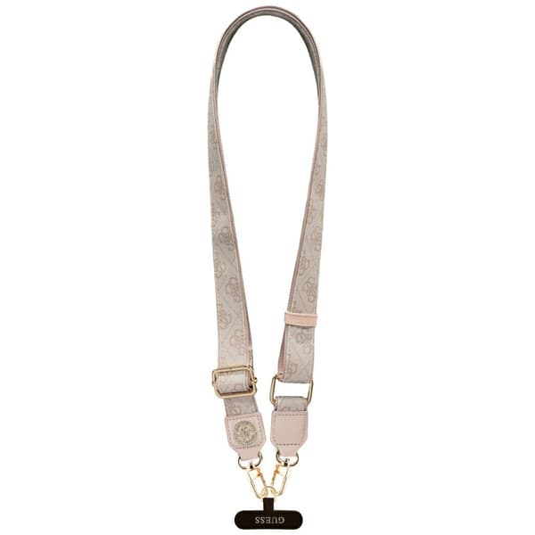 Guess Universal CBDY 4G Tether Patch med strass-metallogo, lyserødt nøglebånd