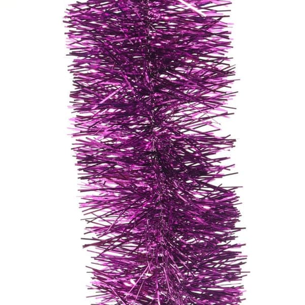 Lilla metallisk folie julekæde, 7 cm x 2 m